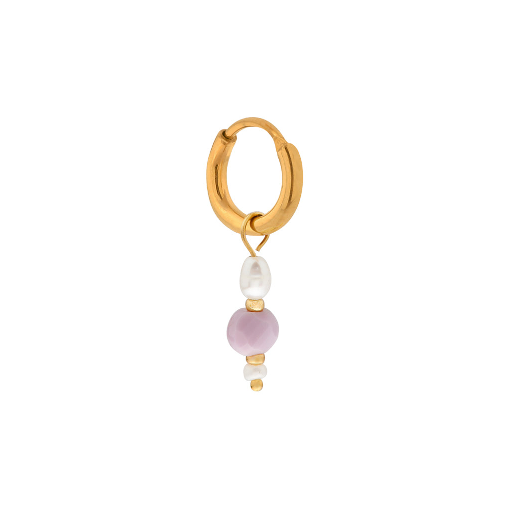 Oorbel - misty lilac hoop