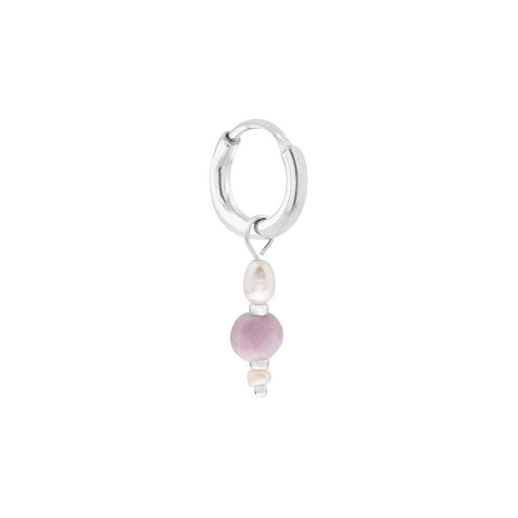 Oorbel - misty lilac hoop