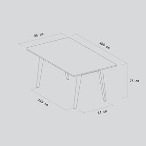 New modern eettafel - eco-certified wood