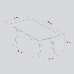 New modern eettafel - eco-certified wood