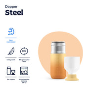 dopper steel - sunrise yellow