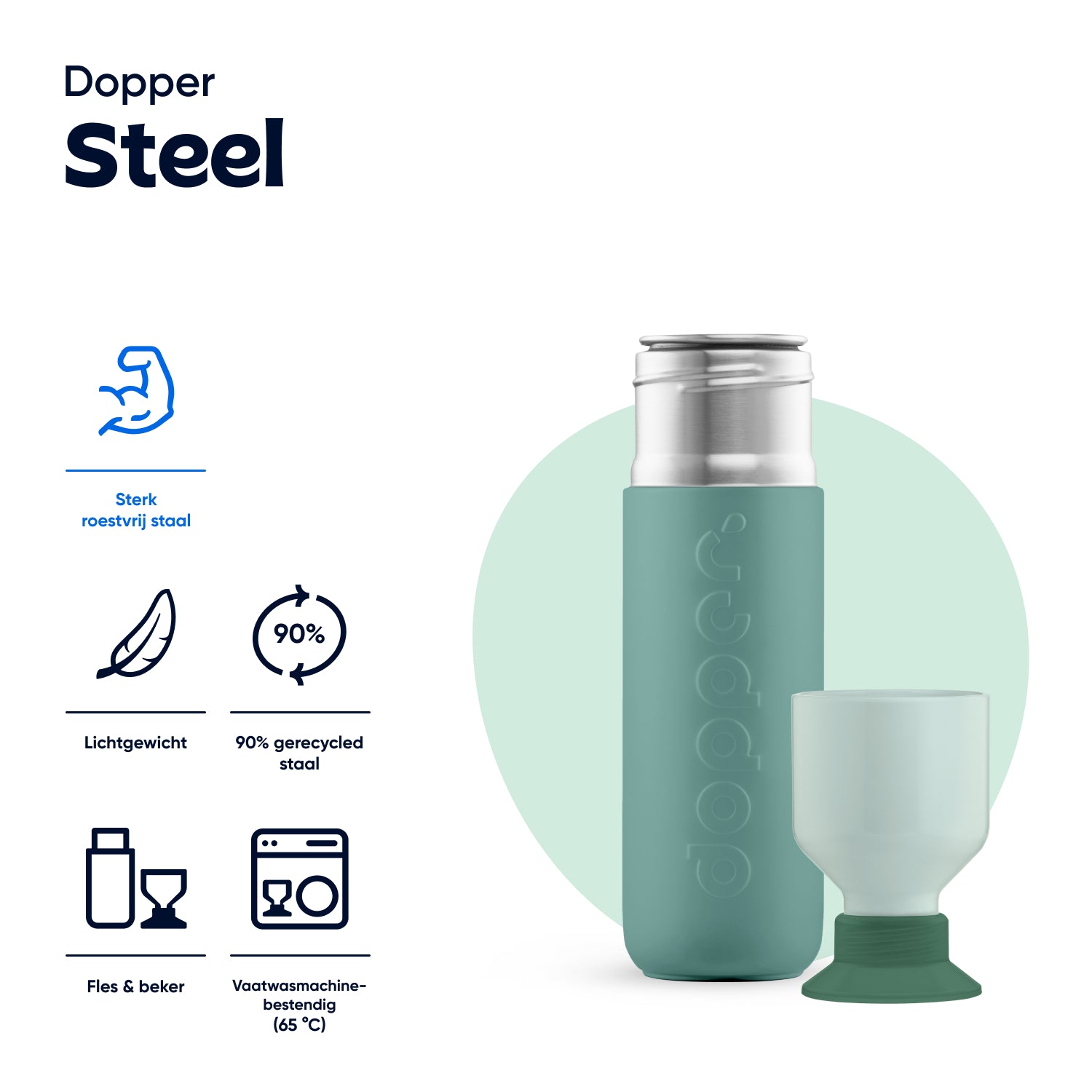 dopper steel - canopy green