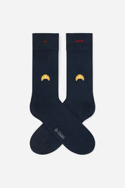croissant navy socks