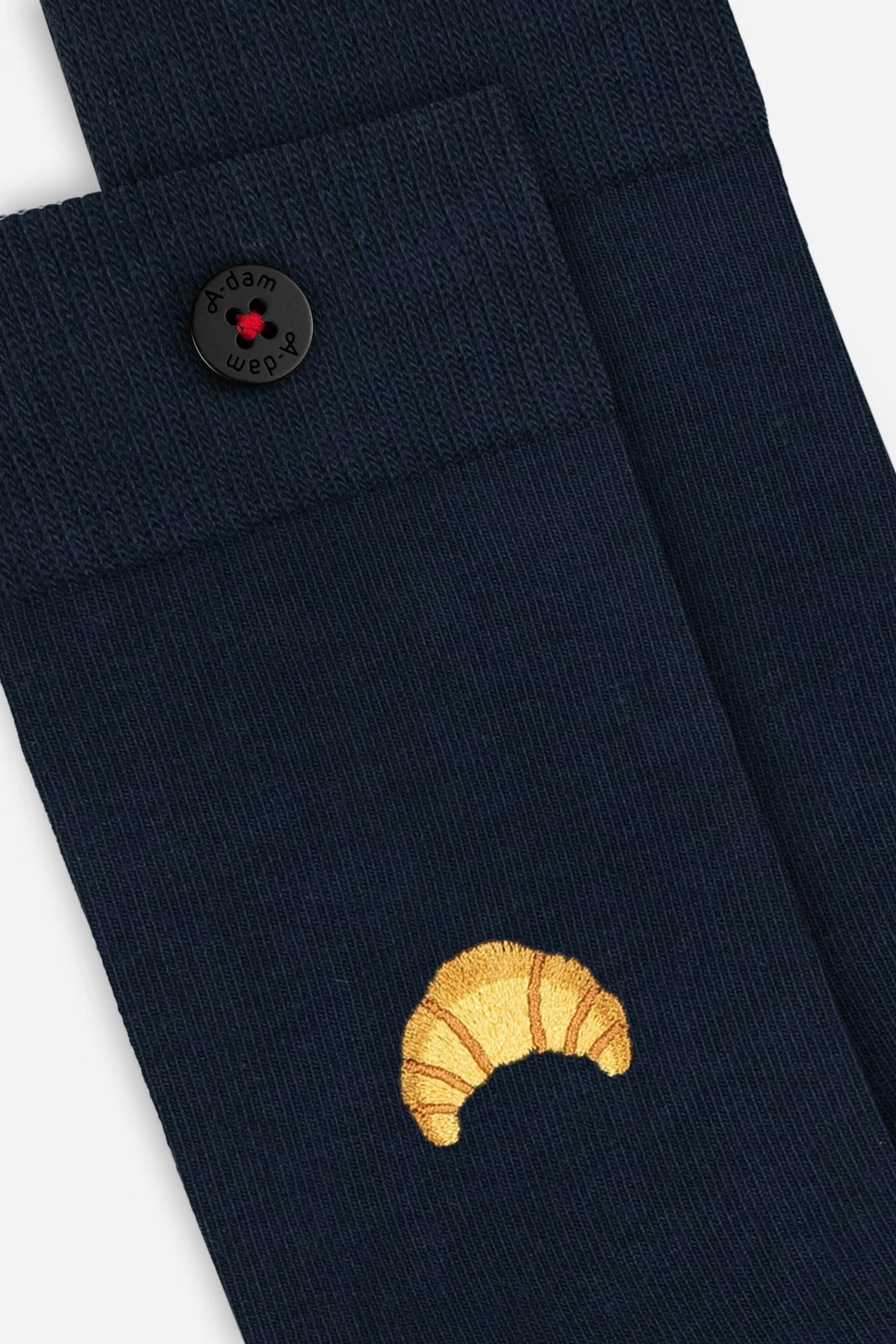 croissant navy socks
