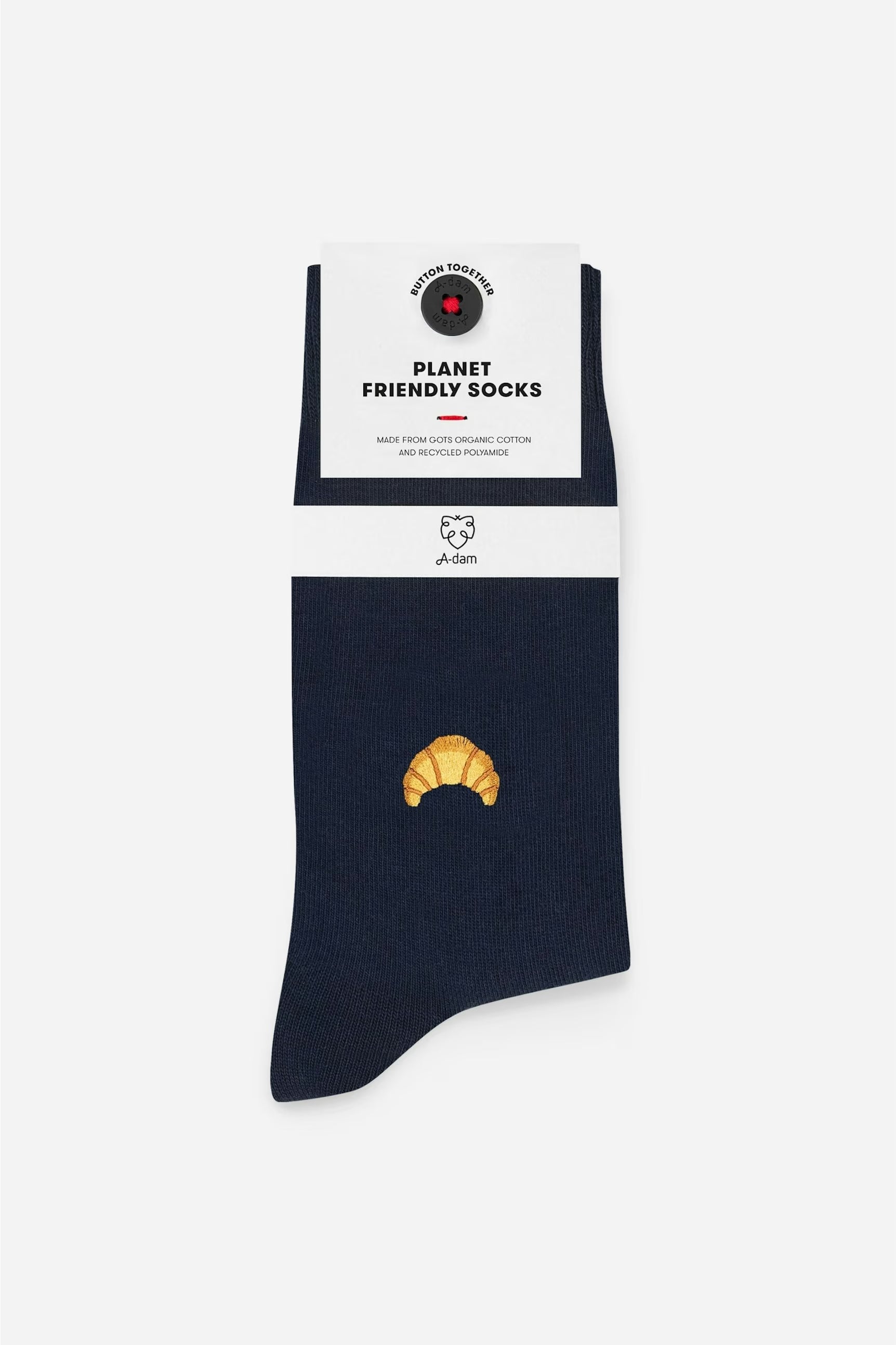 croissant navy socks