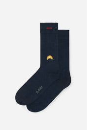croissant navy socks