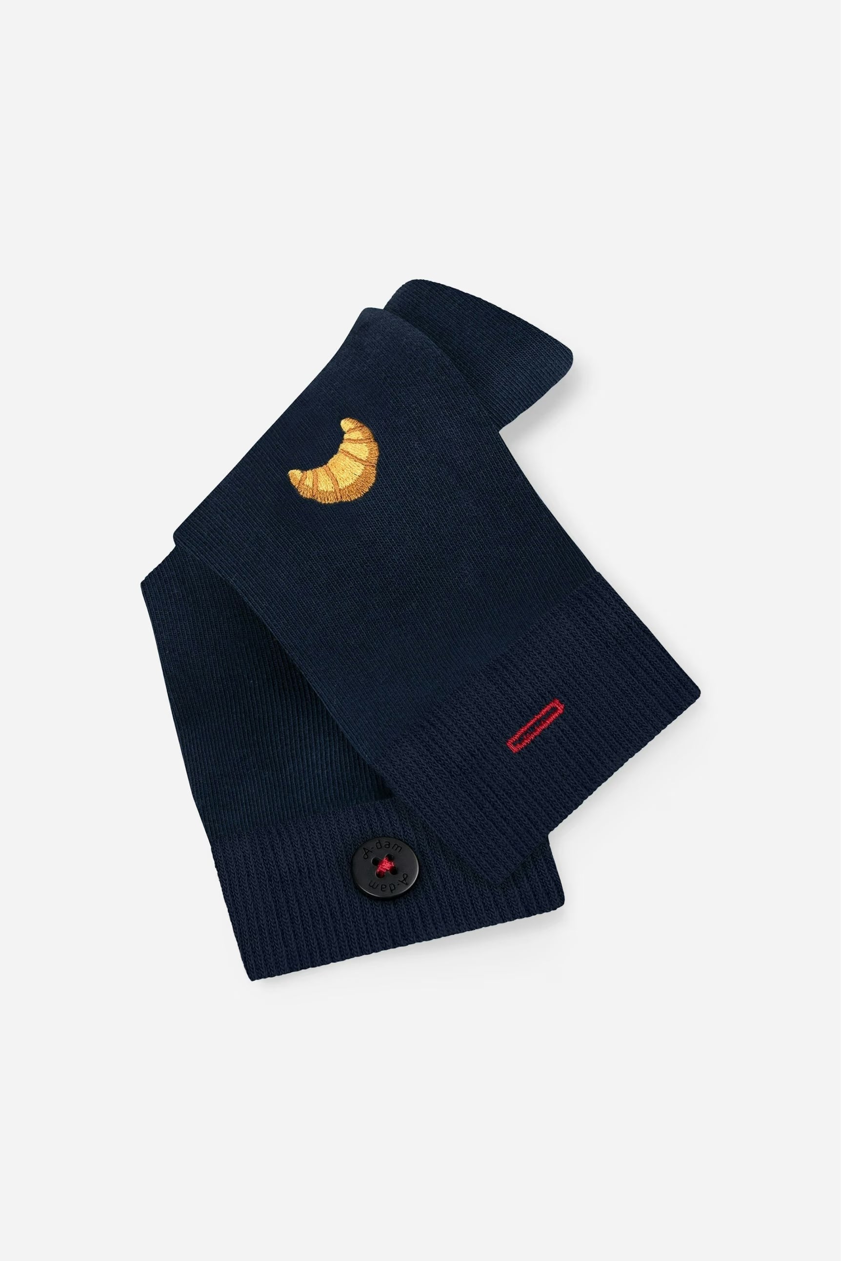 croissant navy socks