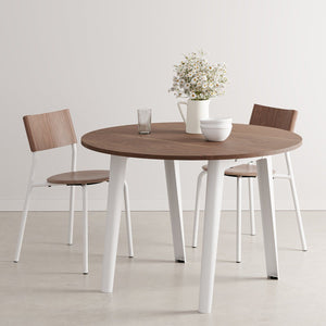 New modern ronde eettafel walnoot - eco-certified wood