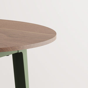 New modern ronde eettafel walnoot - eco-certified wood