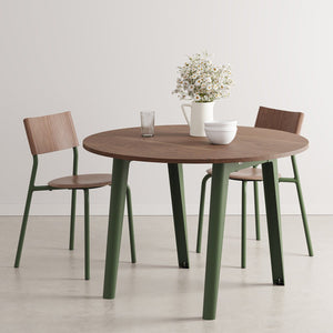 New modern ronde eettafel walnoot - eco-certified wood