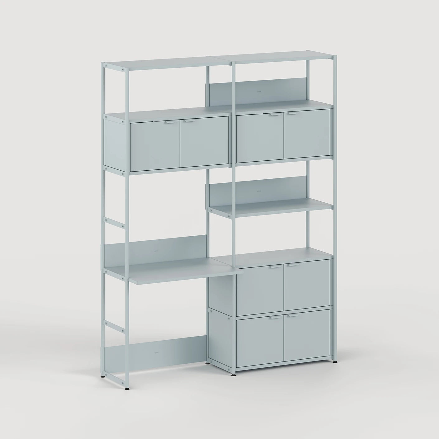 unit steel modulair wandsysteem - bureau dubbel