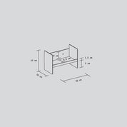 pli wall shelf with hooks - slim version