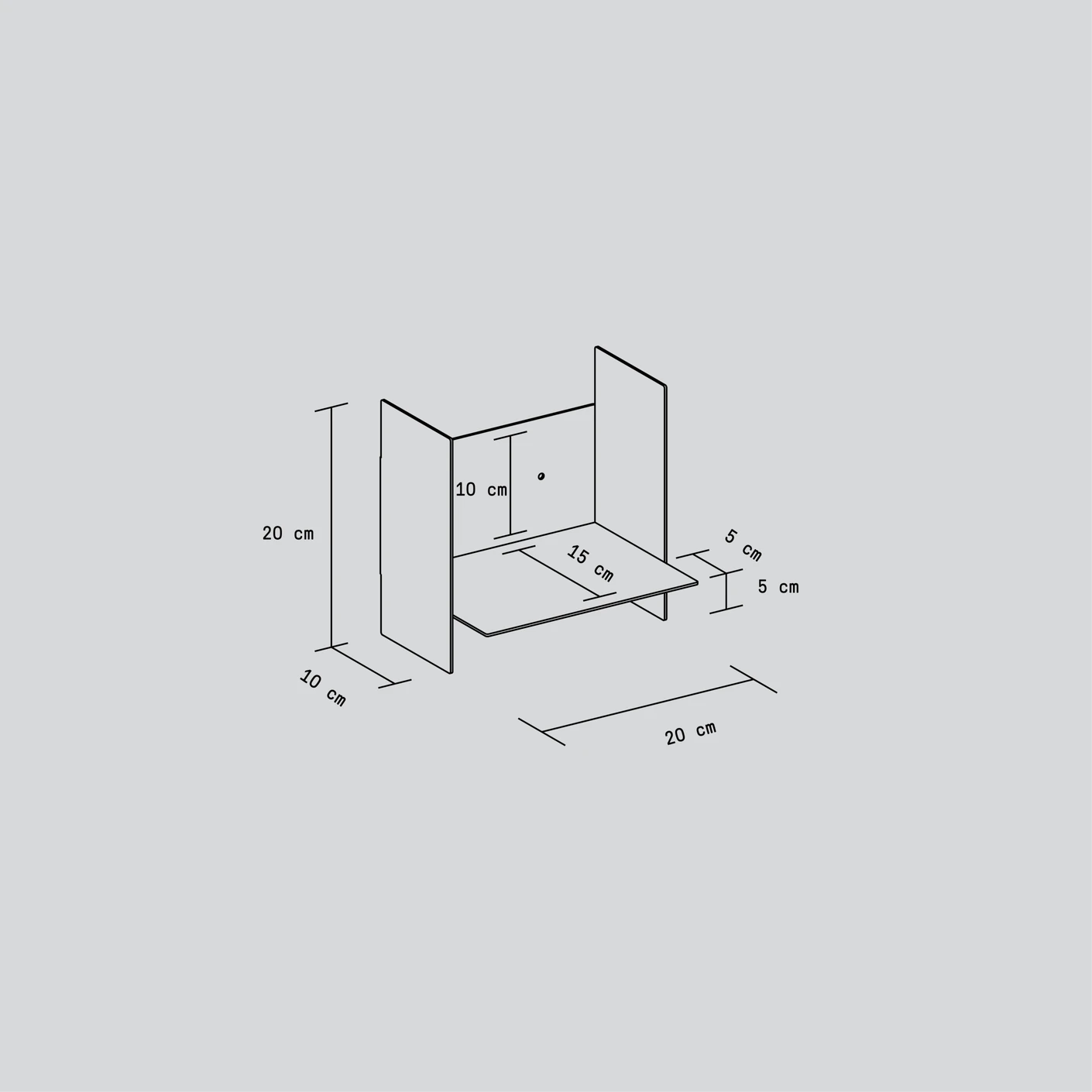 pli wall shelf with hooks