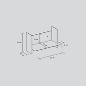 pli wall shelf with hooks