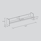 pli wall shelf with hooks - slim version