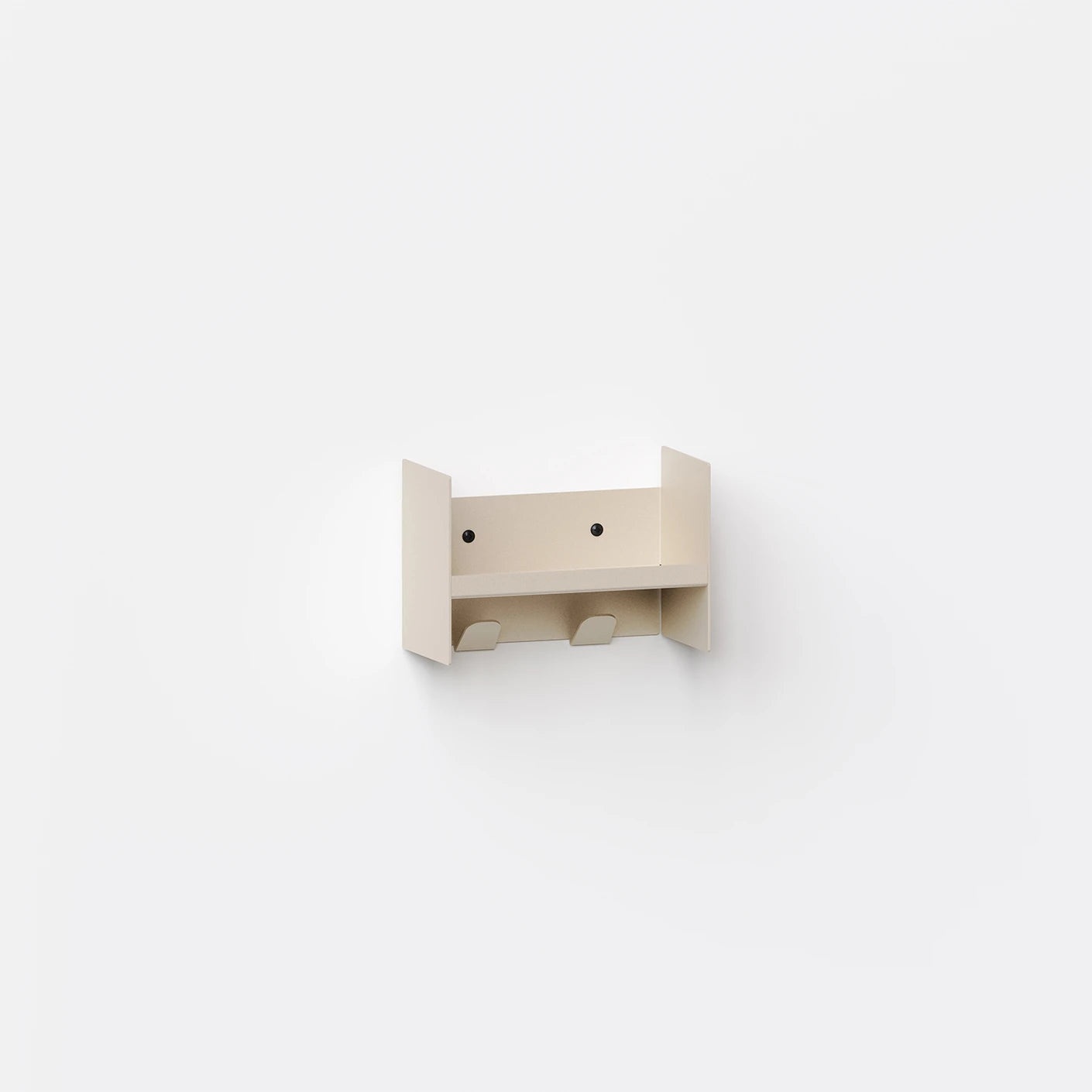 pli wall shelf with hooks - slim version