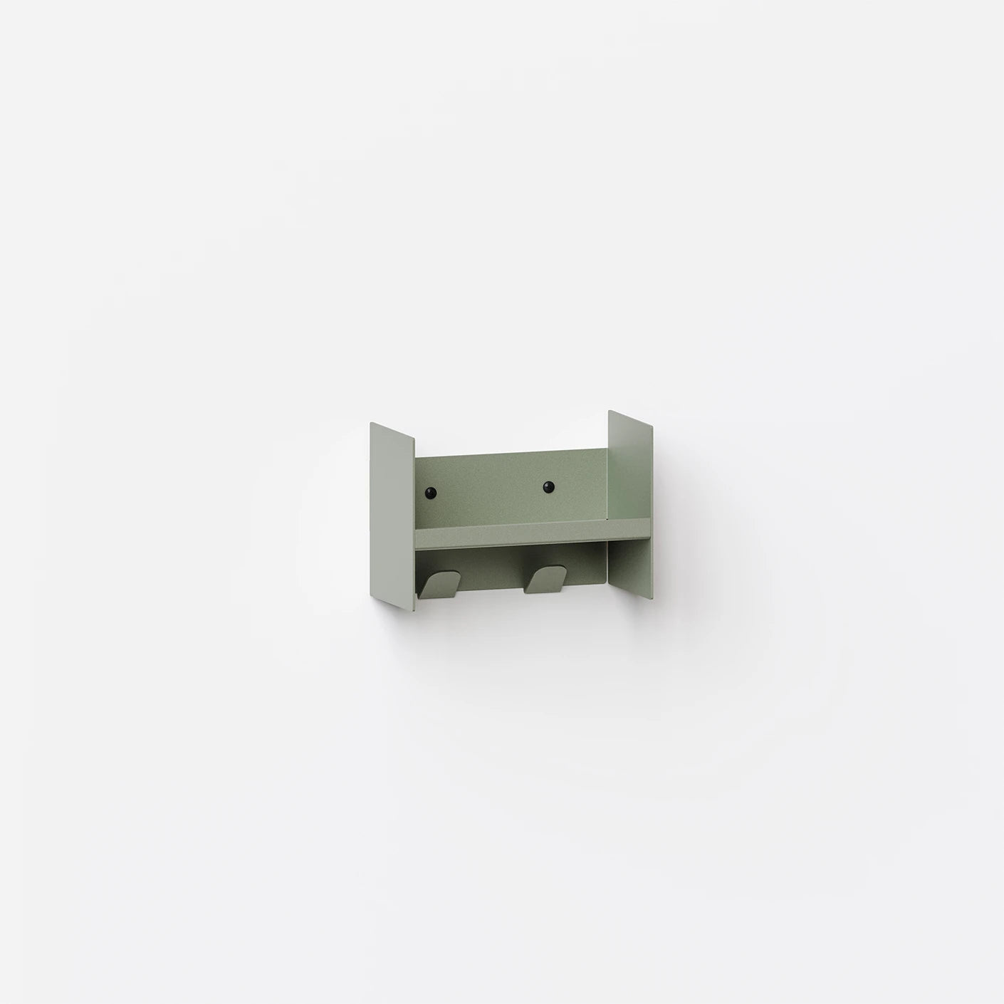 pli wall shelf with hooks - slim version