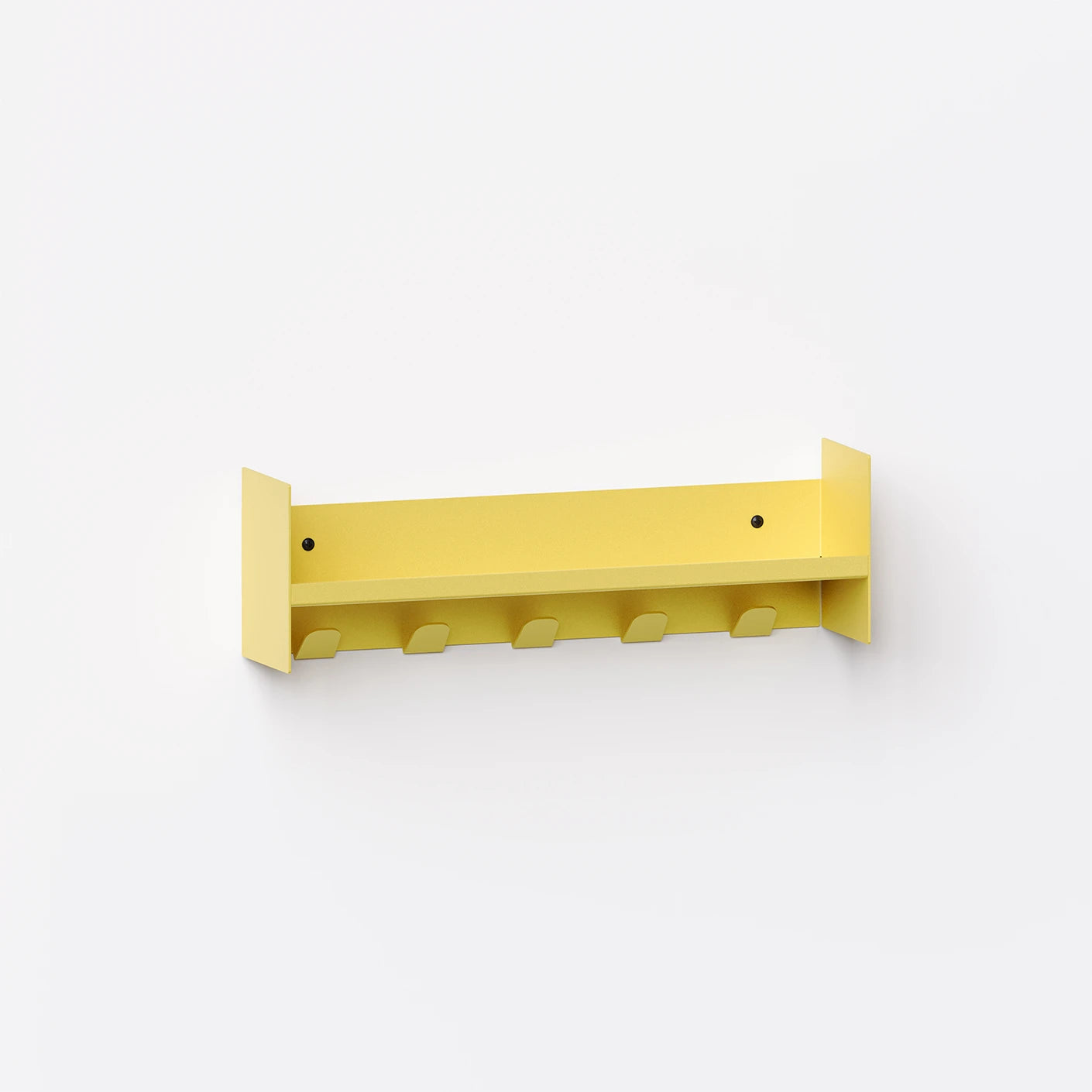 pli wall shelf with hooks - slim version