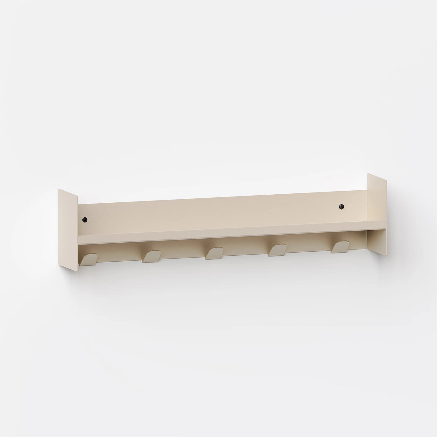 pli wall shelf with hooks - slim version