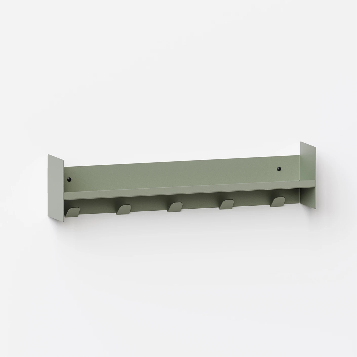 pli wall shelf with hooks - slim version