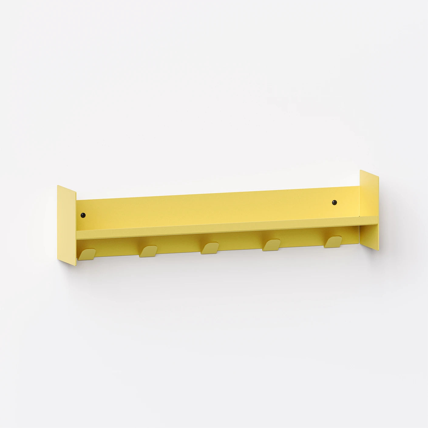 pli wall shelf with hooks - slim version
