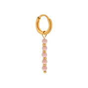 Oorbel - pink dottie hoop