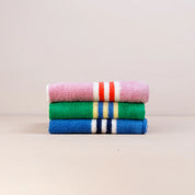 Gestreepte handdoek van badstof