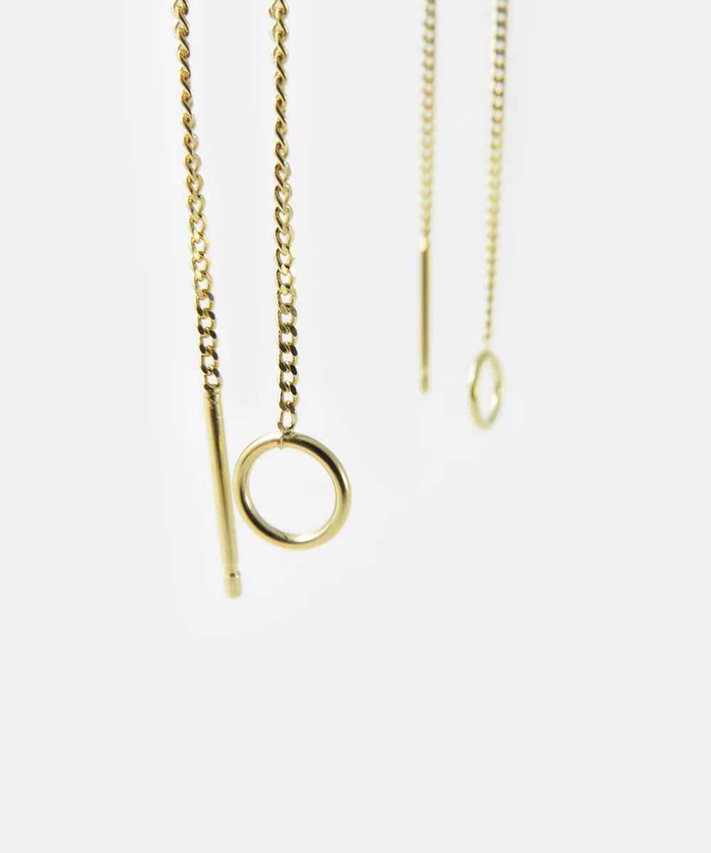 Oorbellen - earthread met ring