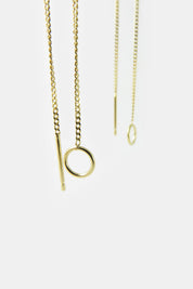 Oorbellen - earthread met ring