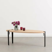 ovale salontafel - eikenhout
