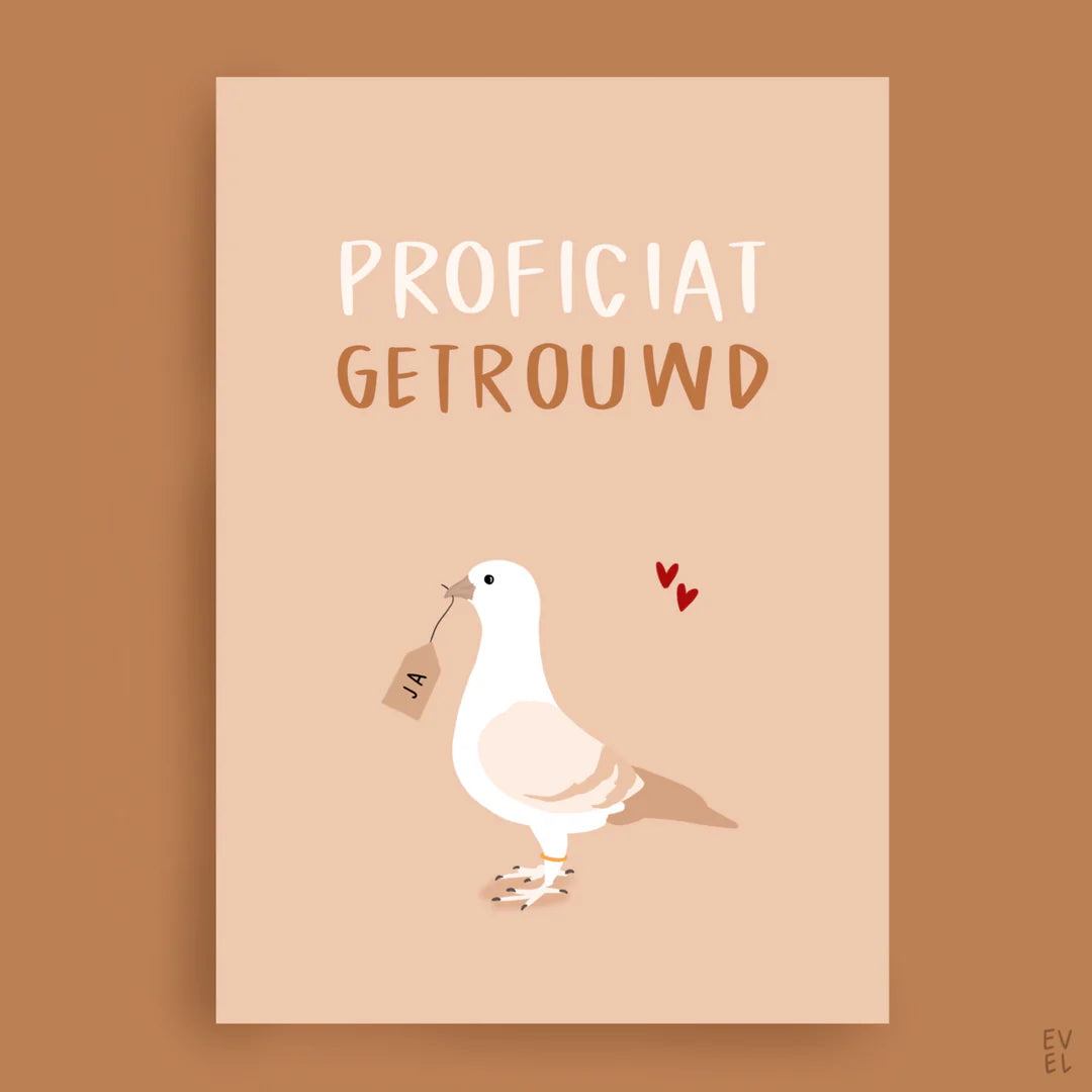 Kaart - getrouwd duifje