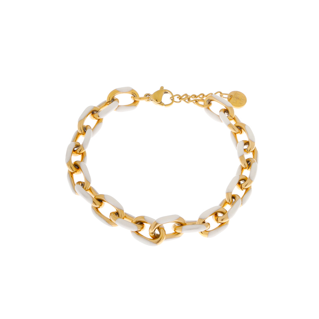 Armband - White chain gold