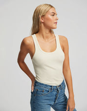 Women organic rib tank top