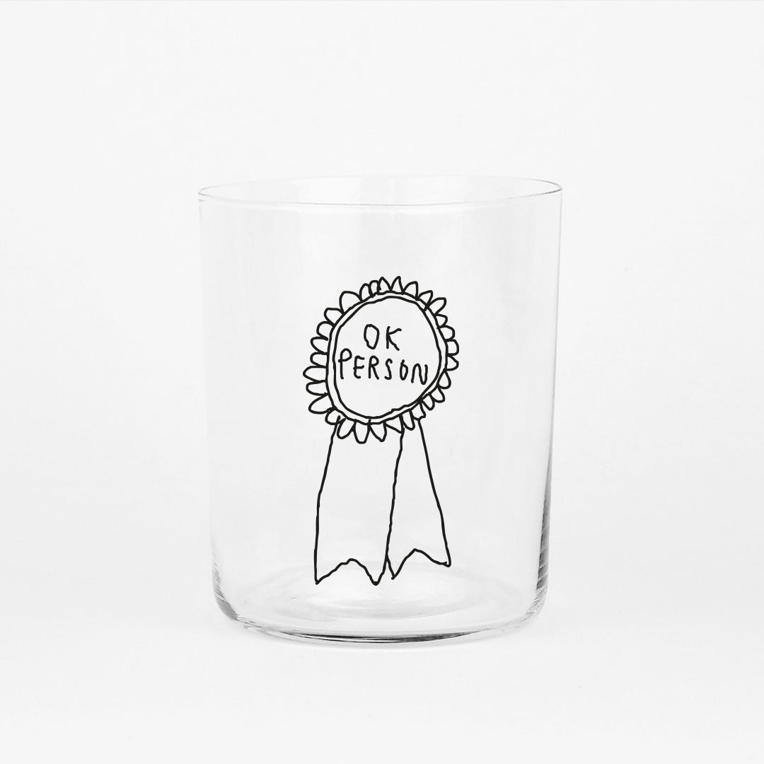 Glas large - Ok person