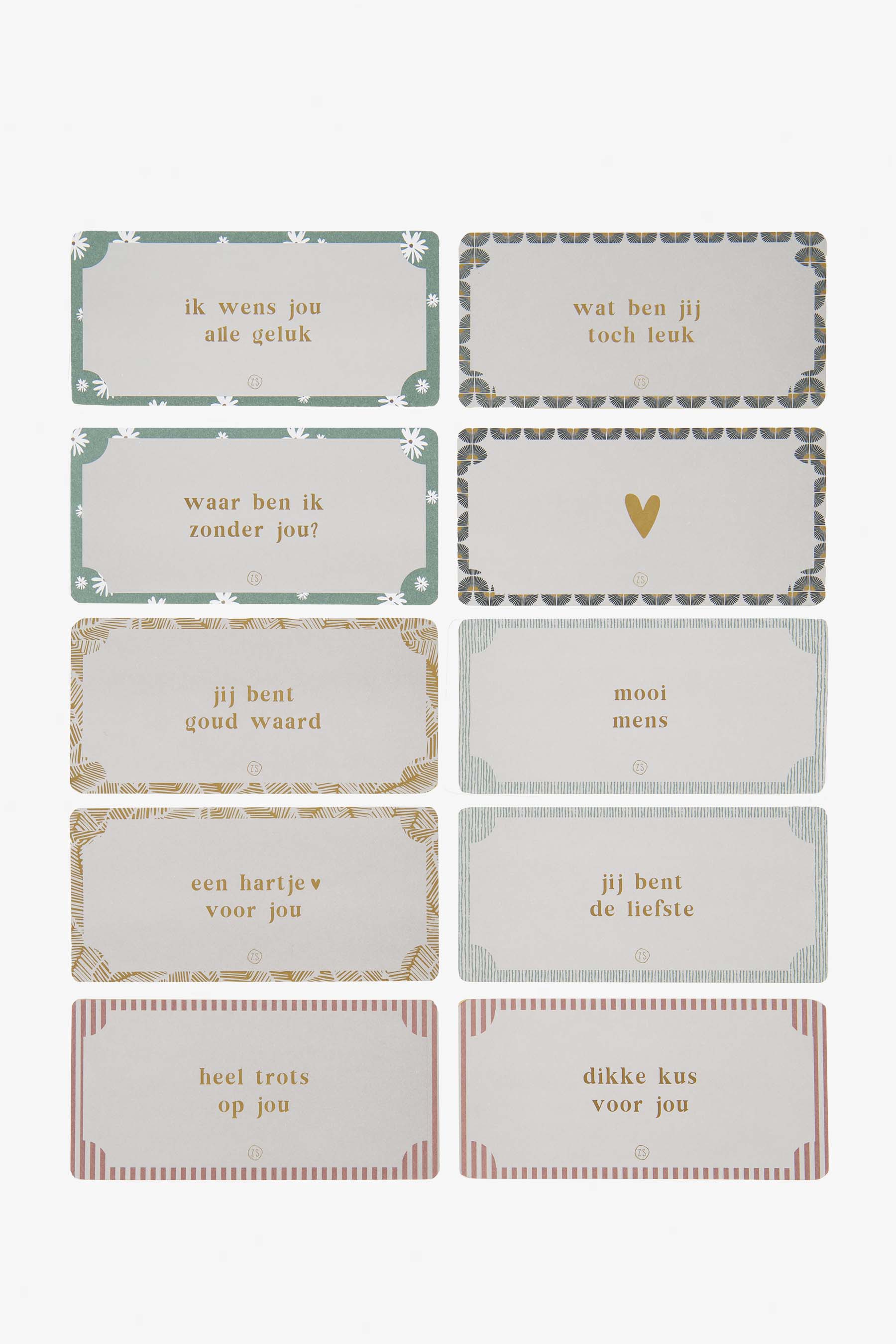 10 Complimentenkaartjes in doosje