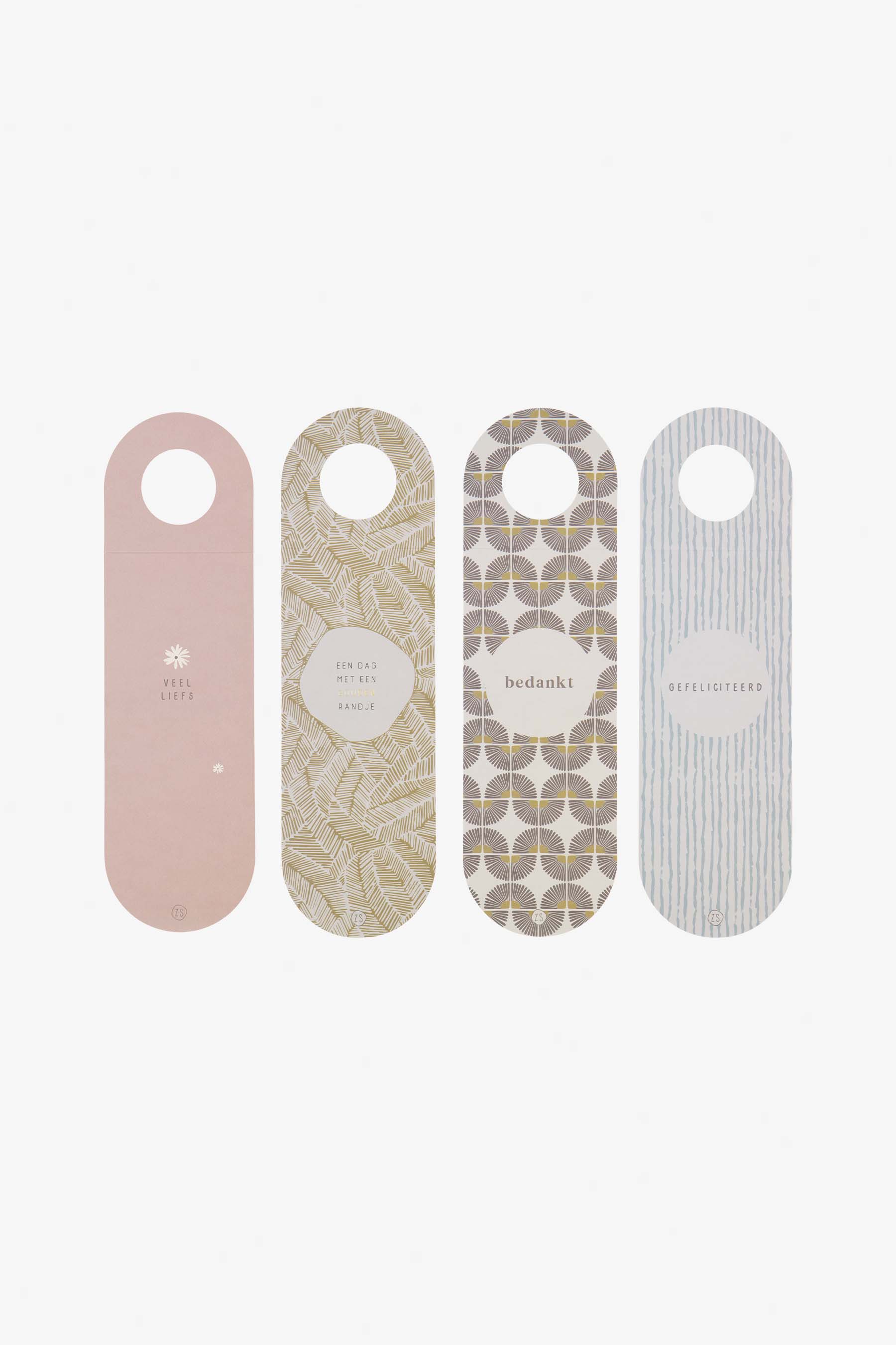 4 flessenhangers - multicolour