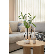 Keramieken kandelaar met bolling - zand