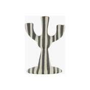 Polystone kandelaar met strepen