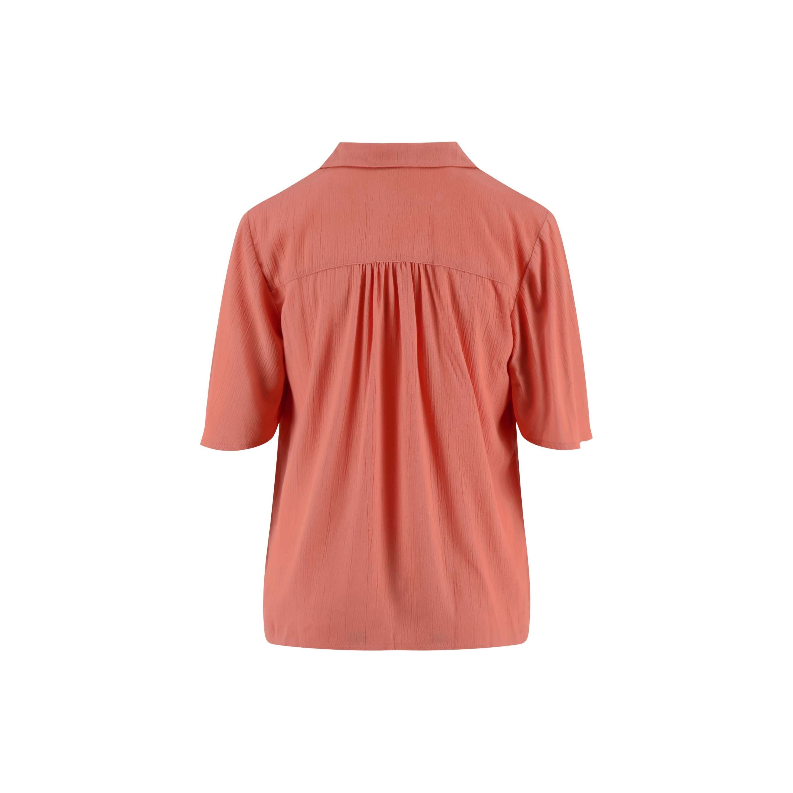 Blouse met korte mouw - koraalroze