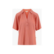 Blouse met korte mouw - koraalroze