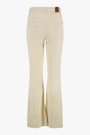 Flared corduroy broek - Ecru