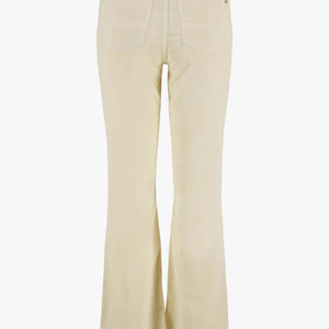 Flared corduroy broek - Ecru