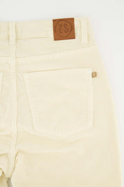 Flared corduroy broek - Ecru