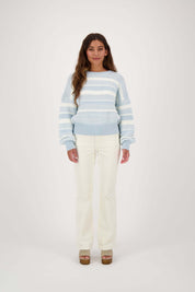 Flared corduroy broek - Ecru