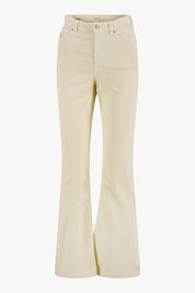 Flared corduroy broek - Ecru