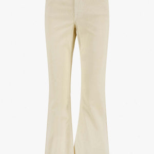 Flared corduroy broek - Ecru