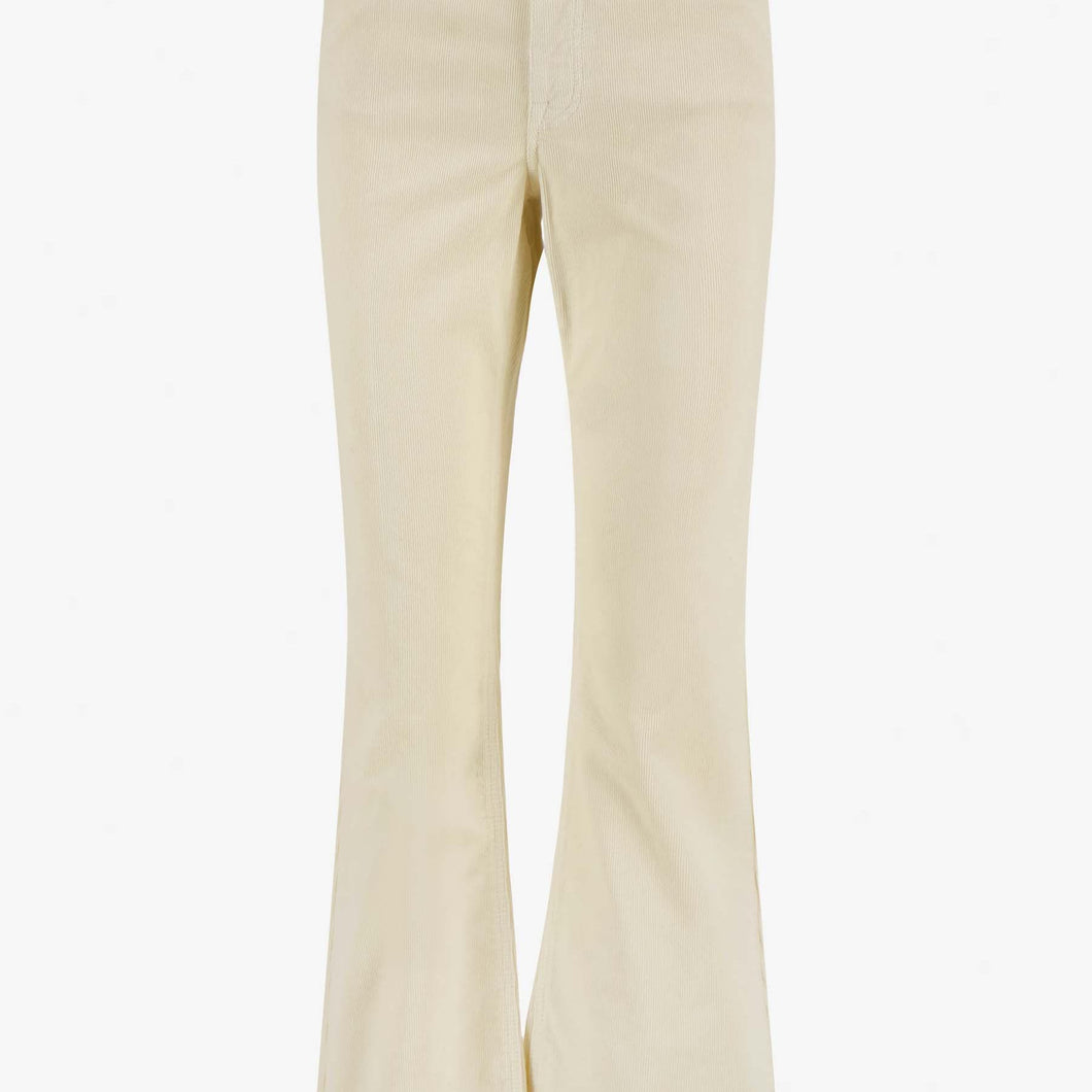 Flared corduroy broek - Ecru