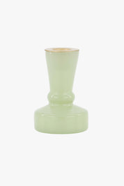 Glazen kandelaartje S - saliegroen