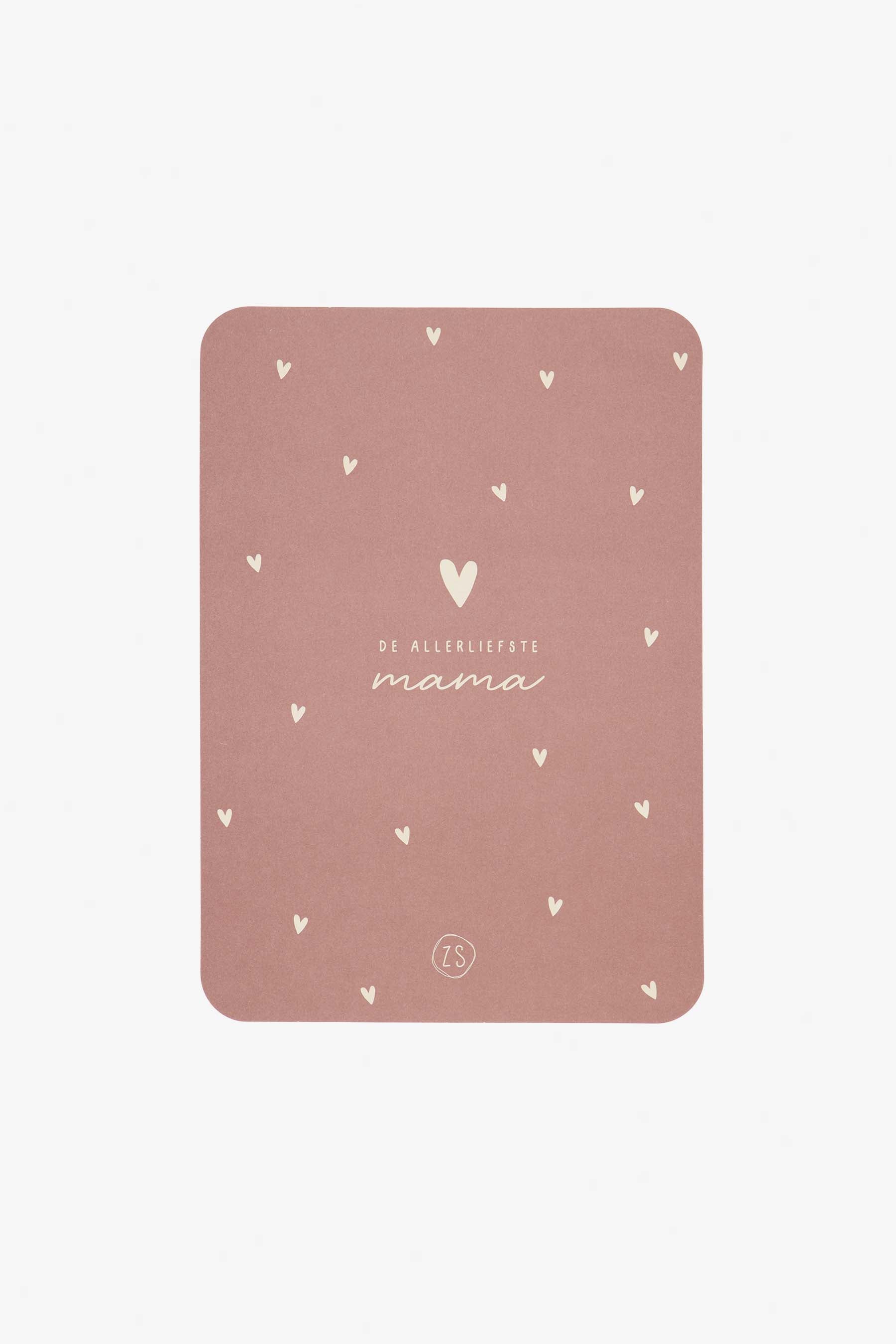 Kaart met ronde hoeken - De allerliefste mama