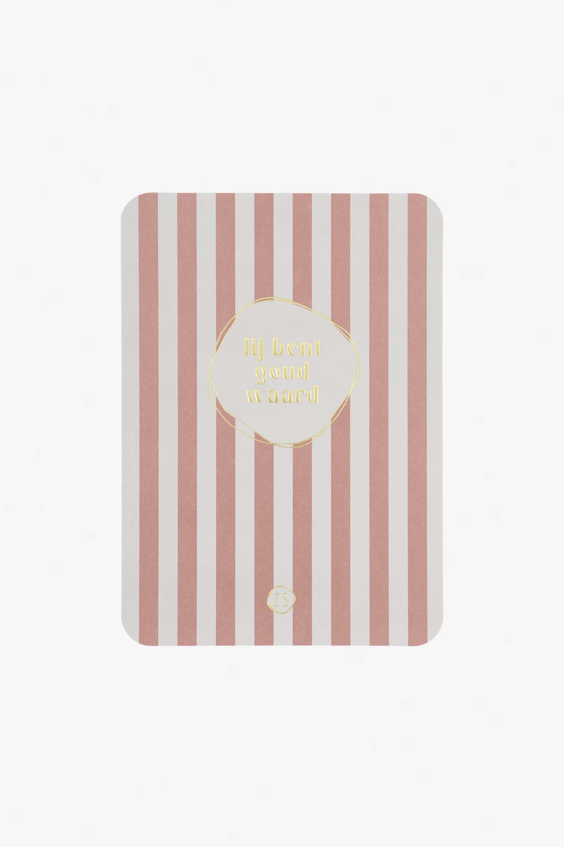 Kaart met ronde hoeken - Jij bent goud waard